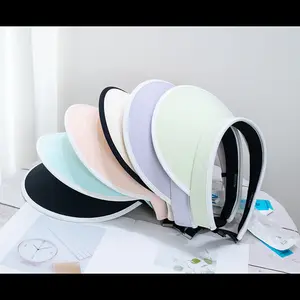 Toptan güneş Visor şapkalar ayarlanabilir güneş koruma sporları Visor şapkalar yaz geniş Brim şapka