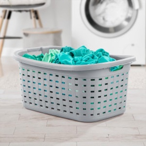 Wholesale <strong>Laundry</strong> <strong>Basket</strong> With Handle <strong>Plastic</strong> Dirty Clothes Hamper for Bathroom Storage - Product Image 3