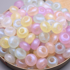 <span class=keywords><strong>AB</strong></span> – perles acryliques de couleur gelée, trèfle étoile rond, perles d'espacement amples pour la fabrication de bijoux, bricolage, Bracelet, collier - Product Image 3