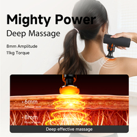Pistolet de massage électrique portable 8 mm vibrant pour tissus profonds, mini pistolet de massage à percussion pour soulagement musculaire et fascia, pistolet de massage à impulsions
