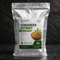 Natürliches Bockshornklee-Samenextrakt-Pulver 50% Saponine Lebensmittelqualität HPLC-Zertifiziert Lösungsmittelextraktion Kräuterextrakt