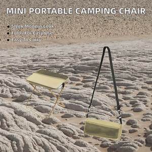 Custom <b>Mini</b> Portable Modern Square Polyester Camping Chair Ultralight Iron Outdoor Furniture Dining Living Room Hotel - Product Image 2