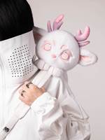 Sac à dos en peluche de la série de mythologie chinoise OUYU, cadeaux créatifs, sac bandoulière singe blanc, jouet en peluche