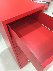 Di động đỏ 6 Ngăn Kéo thép kim loại lưu trữ tủ tủ hồ sơ - Product Image 3