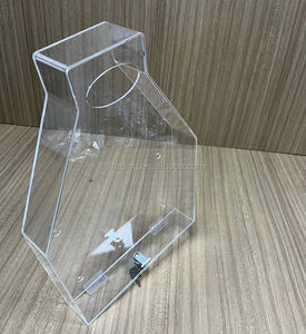 Transparente Plexiglas Kondom Dispensee Box mit Schloss schlüssel zum Verkauf spezielle Trichter form benutzer definierte Wand klar Kondom Spender - Product Image 3