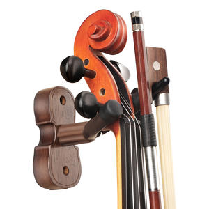 Cintre pour violon en noyer noir avec base en forme de violon en bois de sapele support <span class=keywords><strong>mural</strong></span> en érable en métal palissandre support de médiator de <span class=keywords><strong>guitare</strong></span> stable - Product Image 1
