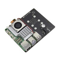 Carte d'extension Raspberry Pi 5 X1011 Quad M.2 SSD, adaptateur PCIE vers NVMe 2280 pour disque SSD