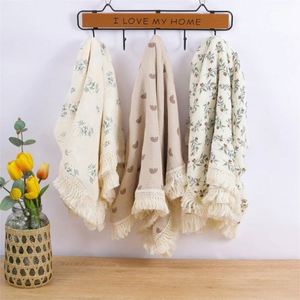 Personalized Print Neutral Gift Squares Cotton <b>Swaddle</b> Baby Muslin <b>Blanket</b> Wrap With Tassel - Product Image 4