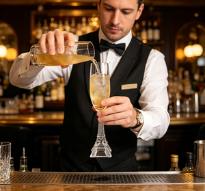 Flûtes à champagne Tour Eiffel en gros, gobelets à vin en verre transparent pour le dropshipping et la vente au détail - Product Image 3