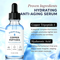 Sérum pour le soin de la peau du visage ETRUN ALISA, marque privée, anti-rides, ridules, taches de vieillesse, sérum pour le visage au peptide de cuivre GHK-Cu bleu