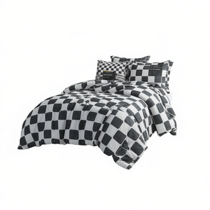Ensemble de couette 100% coton tissé uni pour usage domestique, taille King et Super King - Product Image 1