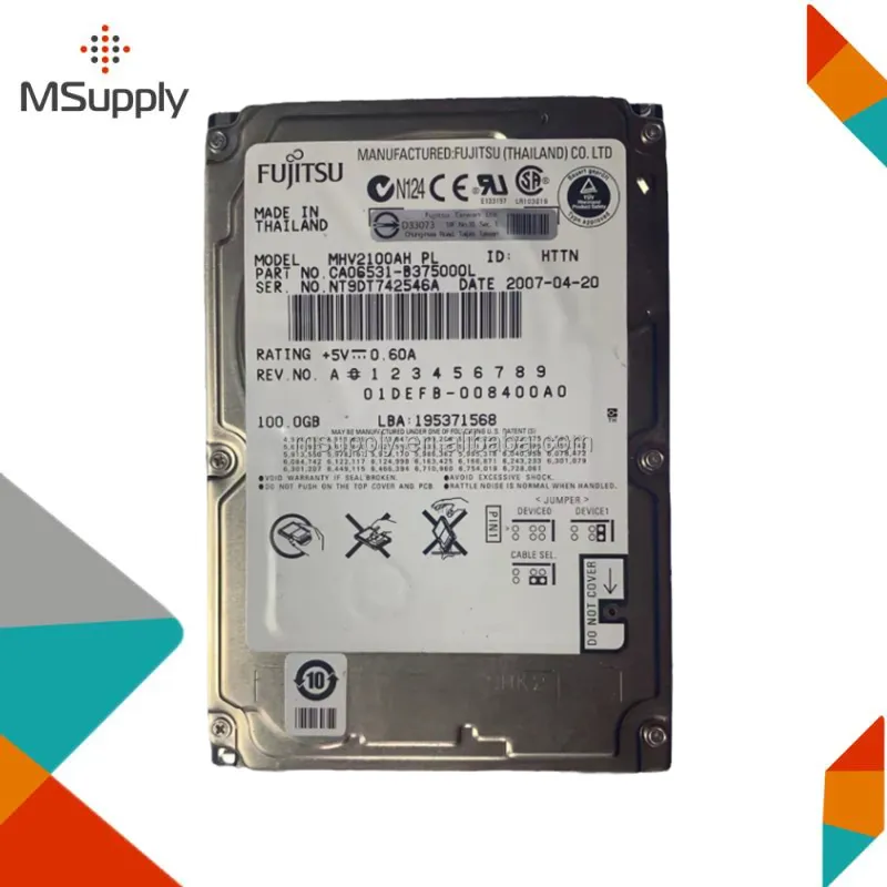 Mhv2100ah CA06531-B375000L 100GB nội bộ 2.5 5400rpm IDE máy tính xách tay