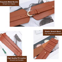 Ceinture large élastique Alfa pour robe Ladies Stretch Cinch Belt for Girls Pu Leather Belt