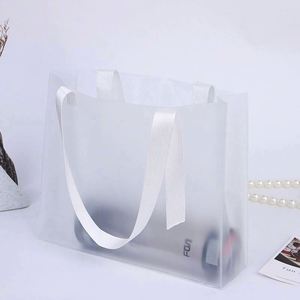 Bolsa de Compras Transparente de Alta Calidad para Tienda de Ropa, Bolsa de PVC Esmerilado Translúcido - Product Image 4