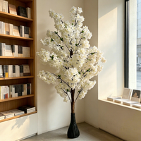 Immerblühende Dekorative Blumen Kränze und Pflanzen Künstlicher Kirschblütenbaum im Topf Weihnachts- und Hochzeits-Blumenarrangements