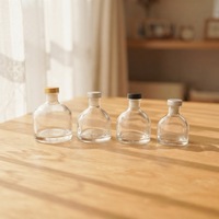 Bouteille diffuseur à roseaux en verre transparent vide de 100ml, 150ml, 200ml, 250ml avec bouchons pour aromathérapie et parfum d'ambiance de table