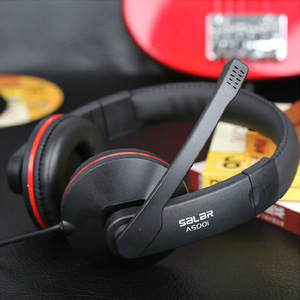 Casque audio circum-auriculaire Salar A500i avec micro pour ordinateur portable, connexion à un seul port - Product Image 4