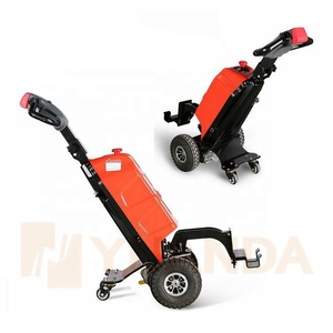 Rubber Wheel Walking Type Battery Baggage <b>Trolley</b> Cart Hand <b>Pull</b> Tow Tractor for Luggage - Product Image 3