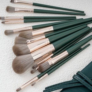 Juego <span class=keywords><strong>de</strong></span> Brochas <span class=keywords><strong>de</strong></span> Maquillaje Green Cloud <span class=keywords><strong>de</strong></span> 14 Piezas, Pelo <span class=keywords><strong>de</strong></span> Nailon, Tubo <span class=keywords><strong>de</strong></span> Alúmina, Súper Suaves, No Irritantes, para Rostro y Ojos, Herramienta <span class=keywords><strong>de</strong></span> Maquillaje para Mujer - Product Image 2