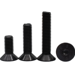 Qualità affidabile nero zinco placcato M3 * 3 M4 * 10 acciaio dolce DIN7991 esagono svasato testa vite tappo - Product Image 2