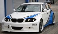 Ensemble de phares à LED YX de haute qualité 12V 6000K à double couleur DRL pour BMW Série 1 E87 2004-2011