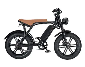 M100新款Samebike复古风格48V 15.6ah低价20*4.0胖轮胎电动自行车750至1000w
