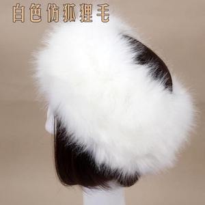 थोक रूस गर्म सर्दियों टोपी अशुद्ध फॉक्स शराबी फर हेडबैंड विस्तृत मोटी Hairband के लिए महिलाओं लड़कियों के बाल सामान - Product Image 3