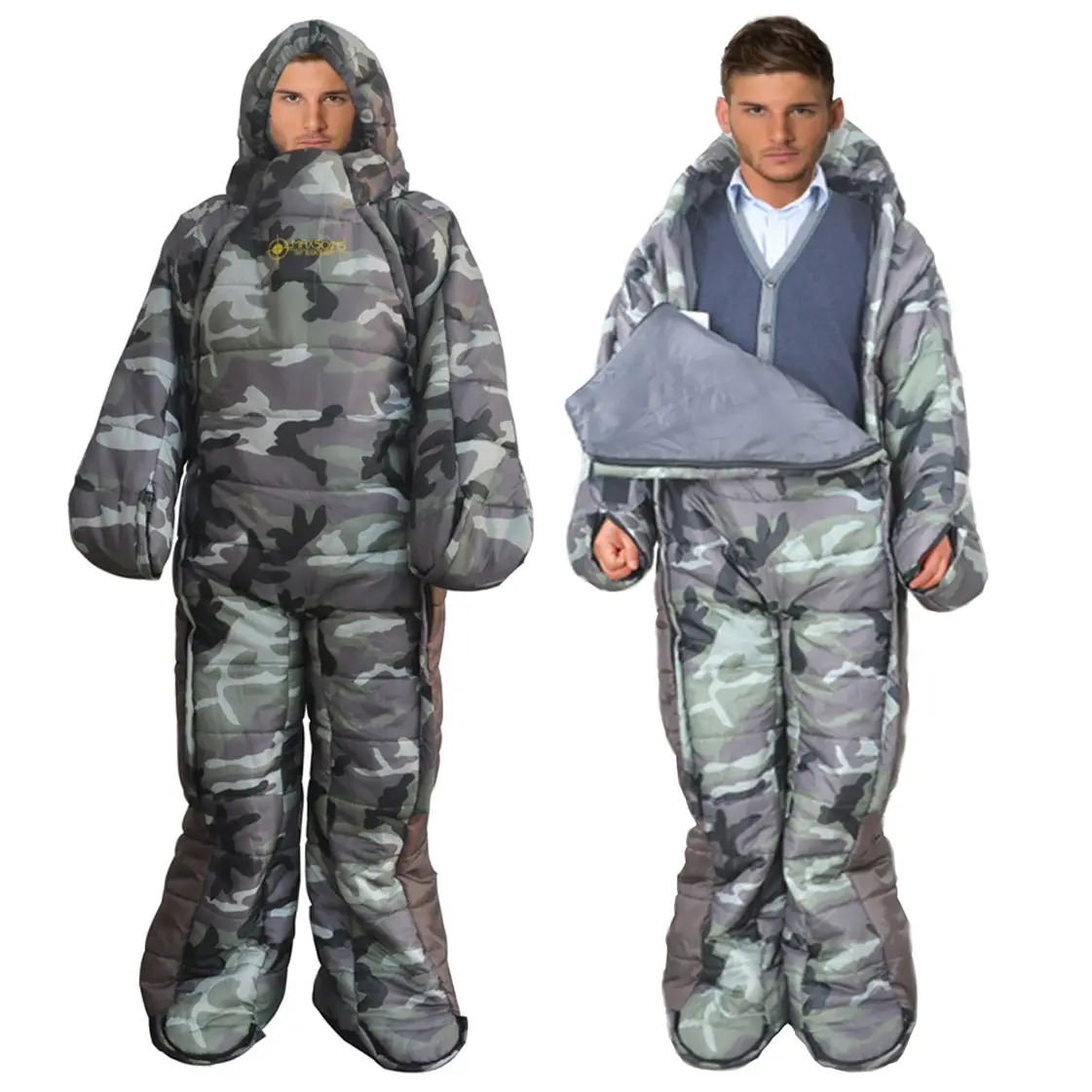 Survival Winter Camping Waterproof Lightweight Backpacking Winter Human Shape Sleeping Bag For Camping