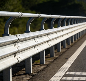 Barrière de sécurité routière en acier galvanisé à trois poutres, barrière anti-collision pour <span class=keywords><strong>autoroute</strong></span>, norme AASHTO USA, export - Product Image 2