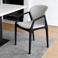 Nouvelle Chaise de Salle à Manger en Cuir Style Italien Minimaliste avec Accoudoirs en Bois Massif, Design Antique, pour Hôtel, Club et Maison
