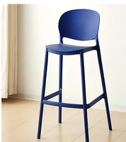 Chaise de bar haut de gamme de luxe léger, tabouret de bar avec dossier en plastique, empilable, style moderne, pour usage domestique et commercial, tabouret haut pour salle d'attente