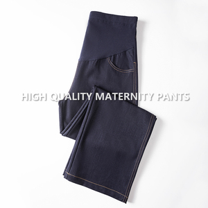 Pantalon de maternité printemps confortable <span class=keywords><strong>taille</strong></span> haute <span class=keywords><strong>jean</strong></span> ample polyvalent mince mode denim maternité pantalon décontracté - Product Image 3