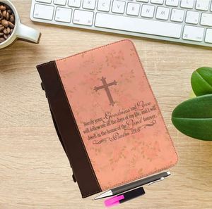Muestra Gratuita, Bolsa de Iglesia Impermeable Personalizada de Alta Calidad, Bolsas para Biblia para Mujer, Fundas para Biblia de Cuero PU Sublimadas - Product Image 4