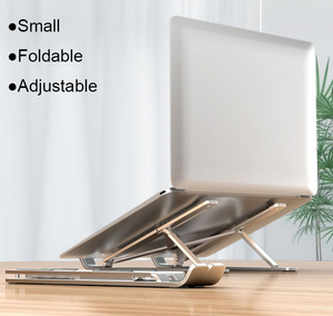 New Arrival làm mát máy tính chủ bàn có thể điều chỉnh xách tay gấp kim loại Ergonomic Hợp kim nhôm máy tính xách tay đứng - Product Image 5
