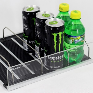 Étagère efficace de rouleau de gravité d'affichage de boisson pour le poussoir d'affichage de supermarché de stations-service fait en HIPS et aluminium durables - Product Image 1