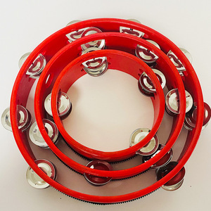 Tambourins à clochettes en bois double couche en gros, 4-10 pouces, tambours à main, percussion Orff pour mariages et églises - Product Image 4
