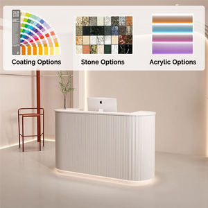 LUX Simple Design Small Clinic Cash Register Beauty Small White <b>Salon</b> <b>Reception</b> <b>Desk</b> Front <b>Desk</b> - Product Image 3