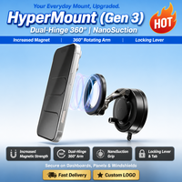 Pegangan Ponsel Mobil Magnetik Nano Suction Grosir, Pesanan Massal, Daya Tahan 66LBS 360 Derajat °   Rotasi, Ramah Dropshipping Semua Smartphone