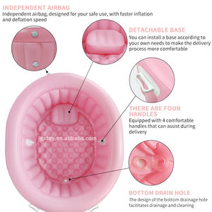 Lot de 2 Piscines de naissance gonflables OEM avec base à bulles et 4 poignées pour accouchement à domicile - Product Image 3