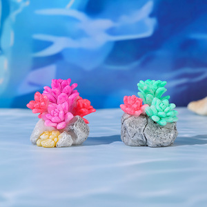 Decoraciones de Coral Subacuáticas en Miniatura, Adornos de Resina Plástica para Acuarios, Decoración DIY para Peceras, Estilos A, B, C, D - Product Image 2