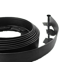 Kit de bordure de jardin moderne en plastique noir de 20 pieds, piquets de bordure, rouleau de bordure paysagère, bordure de parterre, pelouse, allée, décorations de jardin