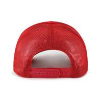 5 Casquettes Trucker en Mousse à Visière Haute, Vente en Gros, Logos Brodés Personnalisés, Lettres, Unisexe Adulte, Corde, Golf, Rouge, Toutes Saisons
