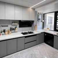 Fabrication sur mesure de cuisines en bois, prix bas, ensemble complet d'armoires de cuisine, meubles, design moderne d'armoires de cuisine sur mesure