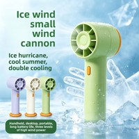 Nouveau ventilateur portable F57 rechargeable par USB, 3 vitesses, design turbine haute performance, mini ventilateur extérieur portable, support de téléphone, 5W, 500-800mAh