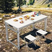 Table et chaises pliantes d'extérieur en aluminium pour le camping Table de pique-nique pliante