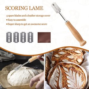 Cesta de fermentación de pan de lino y ratán natural para amasar masa, utensilios de cocina - Product Image 2