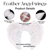 Ensemble d'ailes d'ange en plumes de luxe en gros, ailes en plumes naturelles durables et robustes pour le cosplay, les événements festifs et les spectacles théâtraux