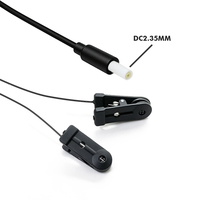 Cordon d'électrode médical en chlorure d'argent avec pince auriculaire, prise mâle DC 2,35 mm, fil de fixation auriculaire pour équipement de physiothérapie