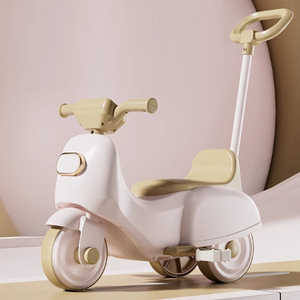 Triciclo para niños de 2 a 4 años con ruedas de espuma plástica, bicicleta deslizante con empuje manual, con luces y música, coche de juguete. - Product Image 3