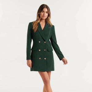 Autunno e inverno Slim Fit doppiopetto professionale Design abito di fascia alta tailleur da ufficio gonna da donna abito corto - Product Image 4